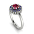 Double Halo Ruby Cushion Engagement Ring - Sharon No. 72 image 1