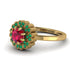 Double Halo Ruby Cushion Engagement Ring - Sharon No. 25 image 3