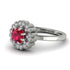 Double Halo Ruby Cushion Engagement Ring - Sharon No. 12 image 3