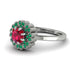 Double Halo Ruby Cushion Engagement Ring - Sharon No. 27 image 3