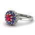Double Halo Ruby Cushion Engagement Ring - Sharon No. 72 image 3