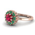 Double Halo Ruby Cushion Engagement Ring - Sharon No. 26 image 3
