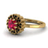 Double Halo Ruby Cushion Engagement Ring - Sharon No. 40 image 3