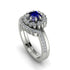 Double Halo Sapphire Cushion Bridal Set - Sharon No. 15 image 1