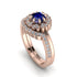 Double Halo Sapphire Cushion Bridal Set - Sharon No. 14 image 1