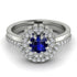 Double Halo Sapphire Cushion Bridal Set - Sharon No. 15 image 2