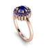 Double Halo Sapphire Cushion Engagement Ring - Sharon No. 74 image 1