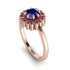 Double Halo Sapphire Cushion Engagement Ring - Sharon No. 59 image 1