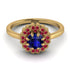 Double Halo Sapphire Cushion Engagement Ring - Sharon No. 58 image 2