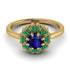 Double Halo Sapphire Cushion Engagement Ring - Sharon No. 28 image 2