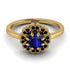 Double Halo Sapphire Cushion Engagement Ring - Sharon No. 43 image 2