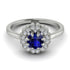 Double Halo Sapphire Cushion Engagement Ring - Sharon No. 15 image 2
