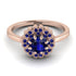 Double Halo Sapphire Cushion Engagement Ring - Sharon No. 74 image 2