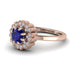 Double Halo Sapphire Cushion Engagement Ring - Sharon No. 14 image 3
