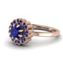 Double Halo Sapphire Cushion Engagement Ring - Sharon No. 74 image 3