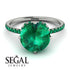 Double Hidden Halo Emerald Engagement Ring - Angelina No. 21 image 3