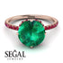 Double Hidden Halo Emerald Engagement Ring - Angelina No. 50 image 3