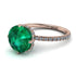 Double Hidden Halo Emerald Engagement Ring - Angelina No. 5 image 1