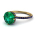 Double Hidden Halo Emerald Engagement Ring - Angelina No. 64 image 1