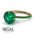 Double Hidden Halo Emerald Engagement Ring - Angelina No. 19 image 5