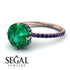 Double Hidden Halo Emerald Engagement Ring - Angelina No. 65 image 10