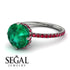 Double Hidden Halo Emerald Engagement Ring - Angelina No. 51 image 10