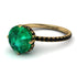 Double Hidden Halo Emerald Engagement Ring - Angelina No. 34 image 1