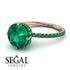 Double Hidden Halo Emerald Engagement Ring - Angelina No. 20 image 10