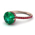 Double Hidden Halo Emerald Engagement Ring - Angelina No. 50 image 1