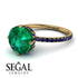 Double Hidden Halo Emerald Engagement Ring - Angelina No. 64 image 10