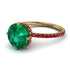 Double Hidden Halo Emerald Engagement Ring - Angelina No. 49 image 1