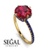 Double Hidden Halo Ruby Engagement Ring - Angelina No. 70 image 2