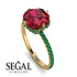Double Hidden Halo Ruby Engagement Ring - Angelina No. 25 image 2