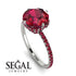 Double Hidden Halo Ruby Engagement Ring - Angelina No. 57 image 2