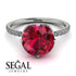 Double Hidden Halo Ruby Engagement Ring - Angelina No. 12 image 3