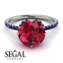 Double Hidden Halo Ruby Engagement Ring - Angelina No. 72 image 3