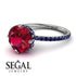 Double Hidden Halo Ruby Engagement Ring - Angelina No. 72 image 10