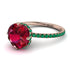 Double Hidden Halo Ruby Engagement Ring - Angelina No. 26 image 1