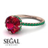 Double Hidden Halo Ruby Engagement Ring - Angelina No. 26 image 10
