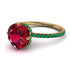 Double Hidden Halo Ruby Engagement Ring - Angelina No. 25 image 1