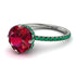 Double Hidden Halo Ruby Engagement Ring - Angelina No. 27 image 1