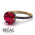 Double Hidden Halo Ruby Engagement Ring - Angelina No. 70 image 10