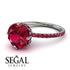 Double Hidden Halo Ruby Engagement Ring - Angelina No. 57 image 10