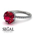 Double Hidden Halo Ruby Engagement Ring - Angelina No. 12 image 10