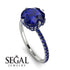 Double Hidden Halo Sapphire Engagement Ring - Angelina No. 75 image 2