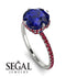Double Hidden Halo Sapphire Engagement Ring - Angelina No. 60 image 2