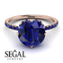 Double Hidden Halo Sapphire Engagement Ring - Angelina No. 74 image 3