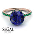 Double Hidden Halo Sapphire Engagement Ring - Angelina No. 29 image 3
