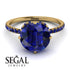 Double Hidden Halo Sapphire Engagement Ring - Angelina No. 73 image 3