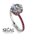 Double Hidden Halo Diamond Engagement Ring - Angelina No. 48 image 2